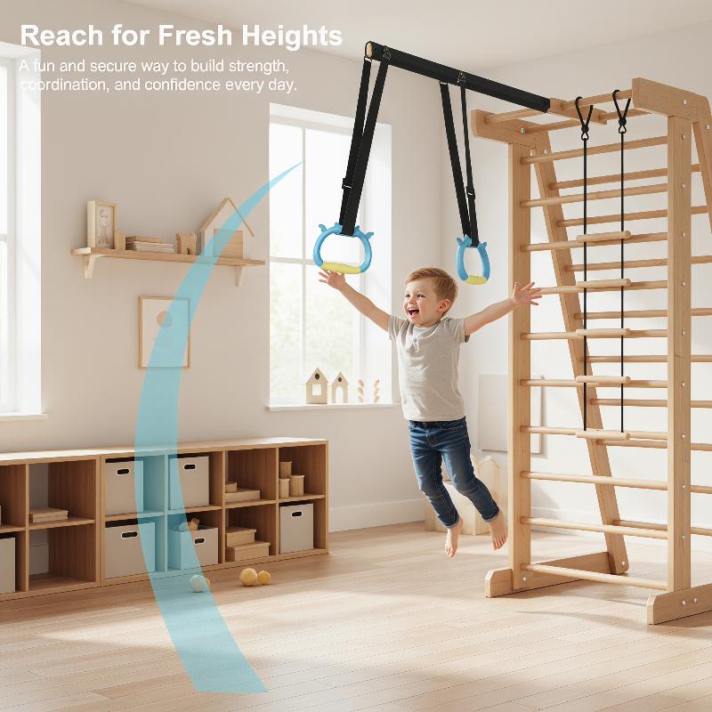 Gymnastic Bar Home - Conjunto de Barra Horizontal e Argolas