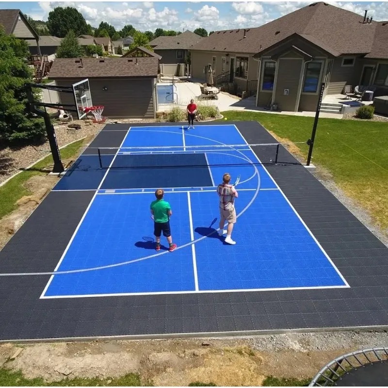 Outdoor Sport Court Tiles - PP Pickleball Court Flooring Tile, Portátil,