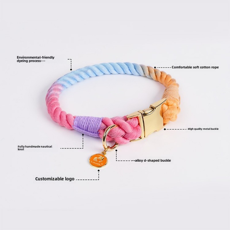 Loudik atacado tecido à mão co - Headcollar Rope Set avaliação e preço