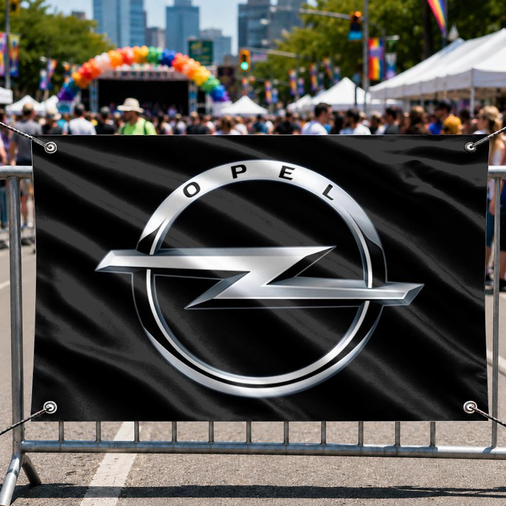 Bandeiras de metal com logotip - Outdoor Sport Background avaliação e preço